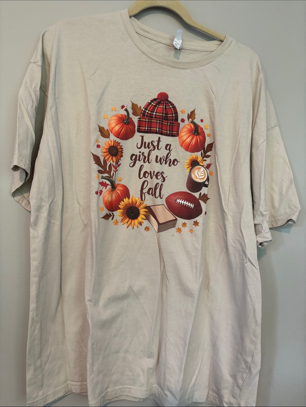 Heritage Cream Graphic Tee with Red Accent
